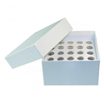 LLG-Cryobox per provette da centrifuga da 5 ml con divisori interni, bianca, 133 x 133, Descrizione LLG-Cryobox per provette da 5 ml, Numero  posti 5 x 5  - Pz/Cf. 1