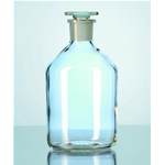 Bottiglia per reagenti bocca STRETTA con tappo, vetro soda-lime, Colore Bianco , Capacità 100 ml, Diam. 52 mm, Altezza 96 mm, Cono 14/15 NS - Pz/Cf. 1