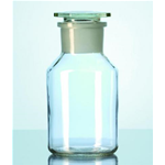 Bottiglie per reagenti abocca larga con tappo, vetro soda-lime, Colore Chiaro , Capacità 50 ml, Diam. 44 mm, Altezza 79 mm, Cono 24/20 NS - Pz/Cf. 1