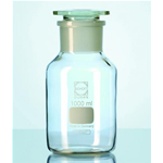 Bottiglie per reagenti a bocca larga con tappo, Colore Bianco , Capacità 50 ml, Diam. 44 mm, Altezza 79 mm, Cono 24/20 NS - Pz/Cf. 1