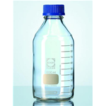 Bottiglie da laboratorio, DURAN, con codice di rintracciabilità, con tappo a vite, Capacità 150 ml, Diam. 62 mm, Altezza con  tappo 105 mm, Filettatura 45 GL - Pz/Cf. 1