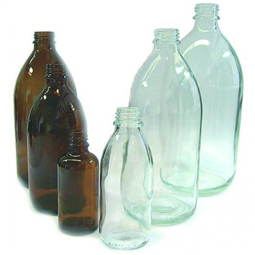 Bottiglie bocca stretta, vetro soda-lime, Colore  , Capacità  ml, Diam.  mm, Altezza  mm, Filettatura  GL - Pz/Cf. 168