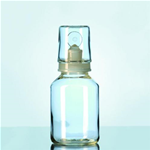 Bottiglia in vetro DURAN con CAPPUCCIO, Colore chiaro , Capacità 100 ml, Diam. 55 mm, Altezza 145 mm, NS 19/17  - Pz/Cf. 1