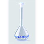 Matraccio tarato, classe A, graduazione blu, Capacità 100 ml, Tolleranza 0,100 ± ml, Dim. giunto NS 12/21  - Pz/Cf. 1