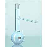 Matracci per distillazione secondo Engler, DURAN®, Descrizione NS 19/26 , Capacità 125 ml, Attacco laterale (diam. x L) 7 x 100 mm, Diam. 69 mm, Altezza 215 mm - Pz/Cf. 1