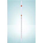 Pipette graduate, vetro Soda-lime, Classe B, con graduazione ambrata, tipo 3, Volume 0,5 ml, Grad. 0,01 ml, Tolleranza 0,0075 ± ml, Lungh.  totale 360 ± 5 mm - Pz/Cf. 1