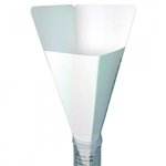 Imbuto monouso in carta Eco-smartFunnel™, Capacità 186 ml, Dimensioni superiori (P x L) 60 x 60 mm, Dimensioni base (P x L) 6,4 x 6,4 mm, Altezza 128 mm - Pz/Cf. 25