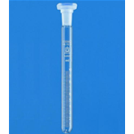 Provetta graduata, boro 3.3 con tappo, Capacità 10 ml, Grad. 0,10 ml, Diam. 15 mm, Altezza 165 mm, NS 12/21  - Pz/Cf. 1