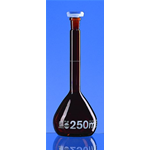 Matraccio tarato, vetro Boro 3.3, marrone BlauBrand A DE-M PP 24/29 ml 1000 CF/1 PZ