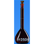 Matraccio tarato, vetro Boro 3.3, marrone BlauBrand A DE-M vetro 10/19 ml 20 CF/1 PZ