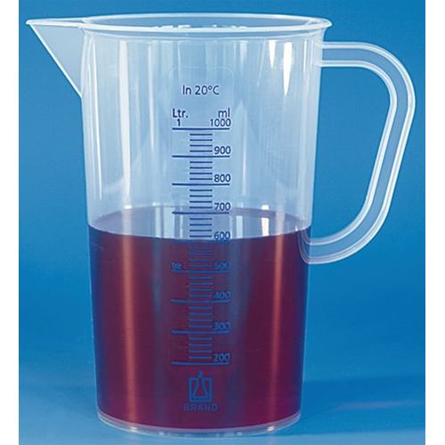 Lab-Shop  Prodotto: Caraffa graduata in polipropilene PP scala blu lt 2 CF/ 1 PZ - BRAND (Consumabili per Laboratorio-Contenitori - Beakers); BRAND  40812