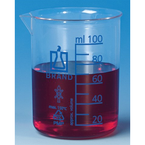 Bicchiere polimetilpentene PMP grad blu 20 ml capacità ml 100 CF/1 PZ