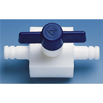 Rubinetto PTFE con portagomma a 1 via tubo Ø int mm 5 CF/1 PZ