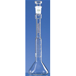 Matraccio tarato, vetro Boro 3.3, per olio SilberBra tappo vetro 19/26 ml 100 CF/1 PZ