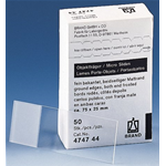Vetrini portaoggetto mm 26x76x1 extra-white tagliati c/banda (20box x50) 1 CF/1000