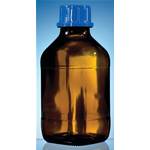 Bottiglia cilindrica vetro giallo non rivestita GL45 lt 2,5 CF/1 PZ
