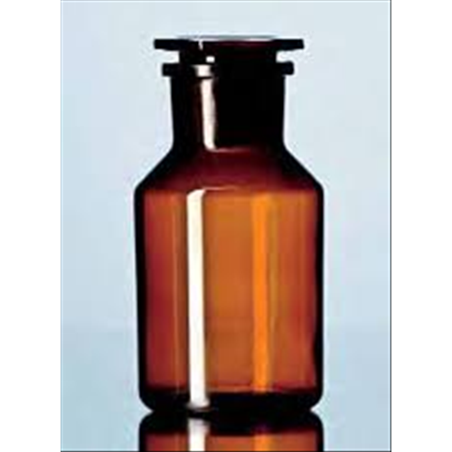 Bottiglia per reagenti bocca STRETTA con tappo, vetro soda-lime, Colore Giallo , Capacità 1000 ml, Diam. 110 mm, Altezza 200 mm, Cono 29/32 NS - Pz/Cf. 1