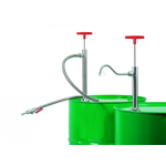 Pompa manuale di travaso in acciaio, Descrizione con tubo di scarico flessibile e rubinetto , Diam. 32 mm, Profondità  immersione 910 mm - Pz/Cf. 1