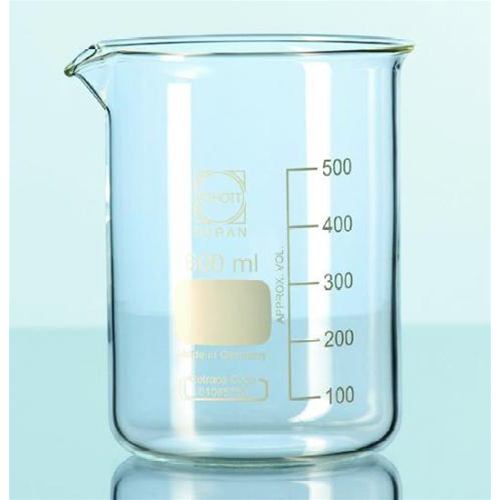 BEAKER vetro DURAN forma BASSA, Capacità 5* ml, Diam. 22 mm, Altezza 30 mm - Pz/Cf. 1