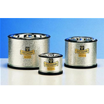 Vasi Dewar, forma bassa, per CO ed LN, Capacità 680 ml, Ø int. 138 mm, Altezza 80 mm - Pz/Cf. 1