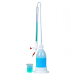 Burette automatiche con protezione, secondo Schilling, vetro Borosilicato 3.3, Descrizione vetro chiaro, schellbach, graduazione blu , Capacità 25 ml, Grad. 0,1 ml, Tolleranza 0,045 ± ml, Altezza 65 mm - Pz/Cf. 1