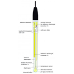 Elettrodi per pH, IoLine, Tipo IoLine-pHT-A 120-MF , Sensore   temperatura - , Spina S7  - Pz/Cf. 1