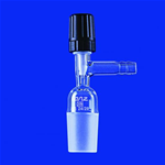 Rubinetto per essiccatore, vetro Borosilicato 3.3, Descrizione per tubulazione laterale , Lungh. 108 mm, NS 24/29  - Pz/Cf. 1